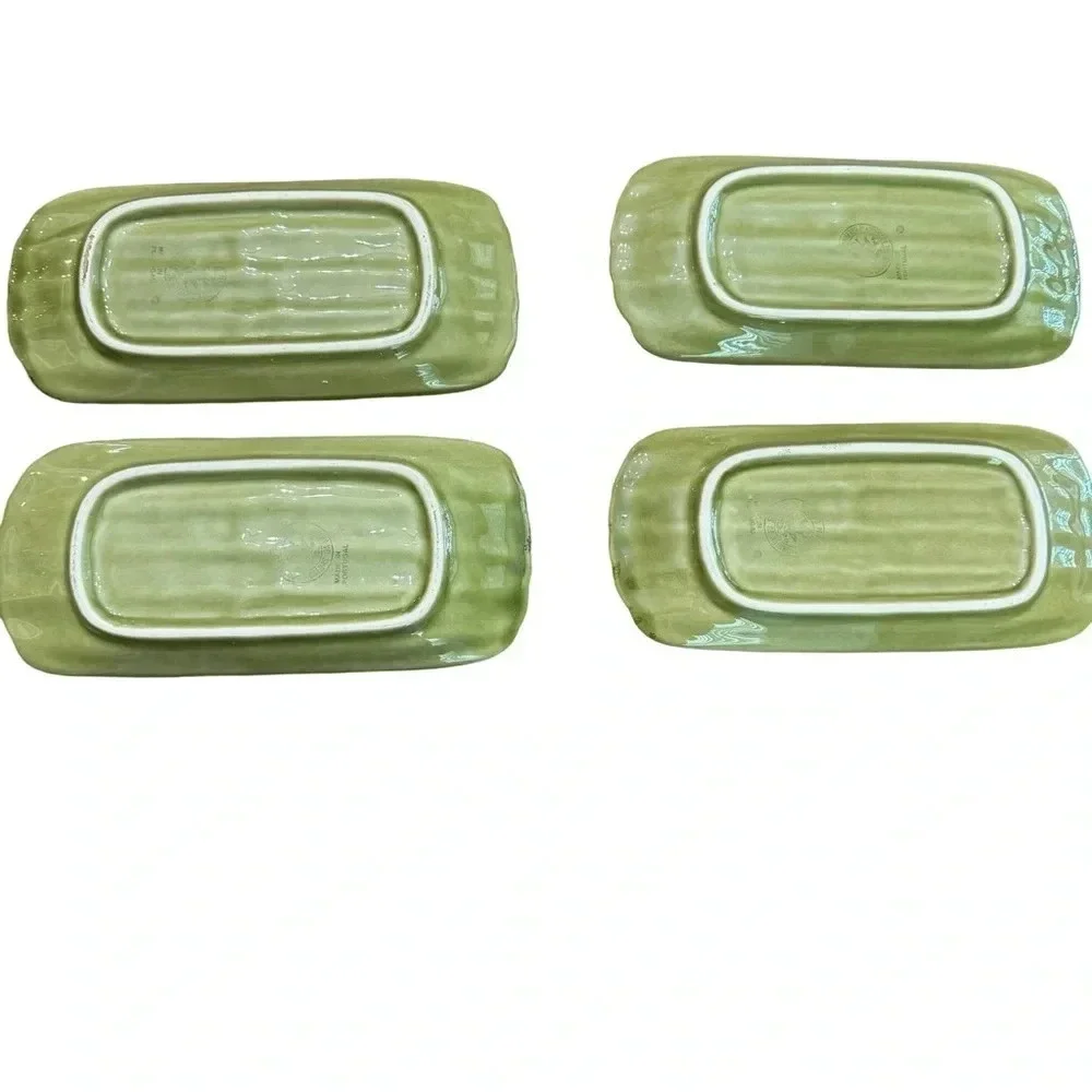 Beautiful appetizer plates, asparagus theme. Made in Portugal. Set of 4.
